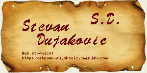 Stevan Dujaković vizit kartica